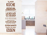 Wandtattoo In dieser Küche kochen wir... in der Küche