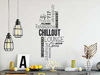 Wandtattoo Wortwolke Chillout Lounge | Bild 3