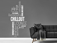 Wandtattoo Wortwolke Chillout Lounge | Bild 4