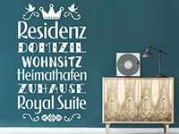 Zuhause Wandtattoo Residenz in weiß