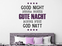 Wandtattoo Gute Nacht Sprachen