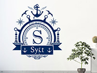 Wandtattoo Sylt Emblem im Flur