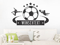 Wandtattoo Fußball mit Ortsname