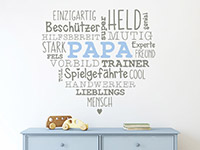 Wandtattoo Papa im Kinderzimmer