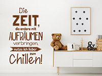 Wandtattoo Zeit zum Chillen im Kinderzimmer