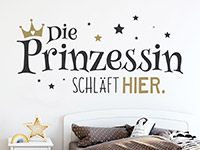 Wandtattoo Die Prinzessin im Kinderzimmer