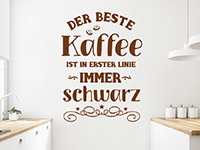 Wandtattoo Der beste Kaffee in der Küche