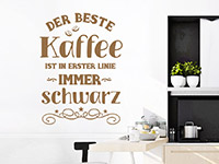 Café Wandtattoo Der beste Kaffee in Farbe