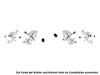 Wandtattoo Zweifarbiges Blütenornament Motivansicht