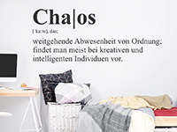 Wandtattoo Chaos Definition