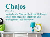 Teenager Wandtattoo Chaos Definition in Farbe