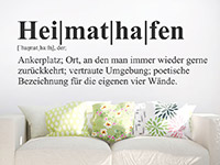 Wandtattoo Heimathafen Definition im Wohnzimmer