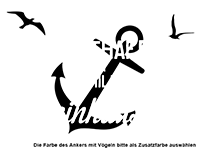 Wandtattoo Heimathafen mit Wunschname Motivansicht