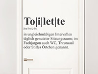 Wandtattoo Definition Toilette