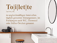 Wandtattoo Definition Toilette im Bad