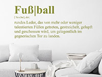 Sport Wandtattoo Fußball Definition in Farbe