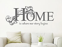 Wandtattoo Home is where our story begins