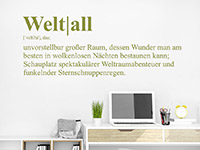 Weltraum Wandtattoo Weltall Definition in Farbe