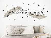 Wandtattoo Phantasiereich mit Federn