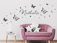 Wandtattoo Schmetterlinge im Babyzimmer