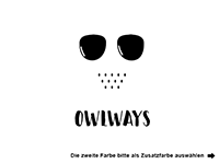 Wandtattoo Owlways be calm Motivansicht