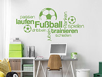 Wandtattoo Wortwolke Fußball spielen | Bild 2