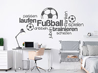 Wandtattoo Wortwolke Fußball spielen | Bild 3