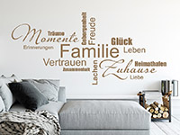 Wandtattoo Familie in Worten | Bild 2