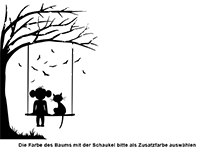 Wandtattoo Baum mit Schaukel