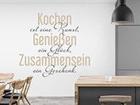 Wandtattoo Kochen ist eine Kunst