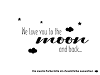 Wandtattoo We love you to the moon and back Motivansicht