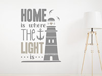 Wandtattoo Home is where the light is im Flur