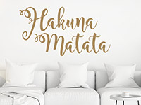 Wandtattoo Hakuna Matata im Wohnzimmer
