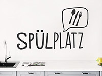 Wandtattoo Spülplatz