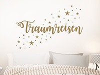 Wandtattoo Traumreisen im Schlafzimmer