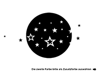 Wandtattoo Vollmond mit Sternen Motivansicht