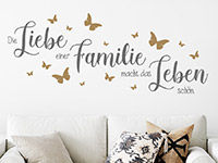 Wandtattoo Die Liebe einer Familie im Wohnzimmer