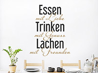 Wandtattoo Essen Trinken Lachen