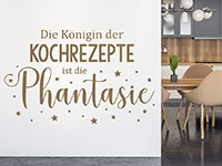 Wandtattoo Kochrezepte Phantasie mit Sternen