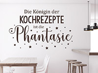 Wandtattoo Die Königin der Kochrezepte in der Küche