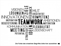 Wandtattoo Teamwork Begriffe Motivansicht