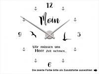 Wandtattoo Uhr Moin