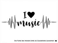 Wandtattoo I love music Motivansicht