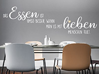 Esszimmer Wandtattoo Das Essen ist auf dunkler Wand