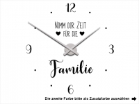 Wandtattoo Uhr Zeit für die Familie