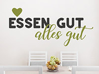 Wandtattoo Essen gut alles gut mit Herz in der Küche