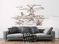 Wandtattoo Landschaft mit Windmühle | Bild 4