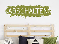 Relax Wandtattoo Abschalten auf heller Wand