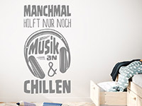 Wandtattoo Musik an und chillen im Kinderzimmer