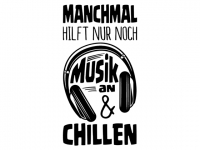 Wandtattoo Musik an und chillen Motivansicht